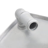 Engine oil cooler and gasket replacement component on a white background