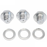 Engine Oil Drain Plug with Washer, 3 Pieces, for Honda and Acura