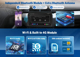 Eonon E46X6S2 BMW E46 M3 99-2006 radio with 9-inch QLED screen, Bluetooth 5.1, Wi-Fi 6, and built-in 4G module.