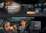 Chevy Silverado 2014-2018 CarPlay with black trim, 4x50W powerful output, and Eonon OBD2 scanner.