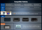 Black Eonon GMX6S PRO Android 8+128G 8-core car stereo with compatible vehicle list and product image gallery.