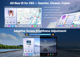 Eonon GMX6S PRO Android 8+128G 8-core car stereo with split-screen home screen, map, and media controls.