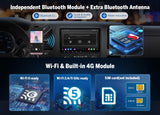 Chevy GMC Buick 8-core car stereo with black trim, Bluetooth 5.1, Wi-Fi 2.4/5 GHz, and built-in 4G module.