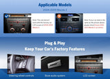 Blue box with white text “2004-2009 Mazda 3 M3BKX7S 6+64 Android 14 radio car stereo GPS CarPlay audio” and product images.
