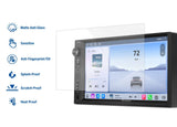 Clear 7-inch matte PET anti-glare screen protector for car stereo radio GPS Navi display with black trim and blue text.