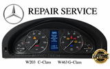 Display Repair Service for Mercedes Benz 2005-07 W203 C240 C320 C32 AMG Instrument Speedometer Cluster