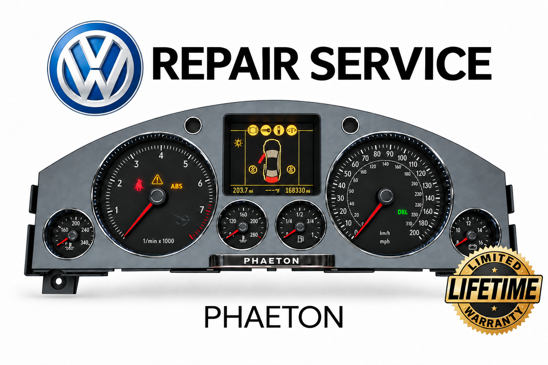 Repair Service for 2003-2008 Volkswagen VW Phaeton Instrument Speedometer Cluster