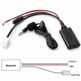 Bluetooth AUX Music Audio Adapter for Honda Goldwing GL1800 3-Pin Wire Cable + Microphone