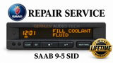 PIXEL REPAIR SERVICE for SAAB 95 SID1 and SID2 INFORMATION RADIO DISPLAY