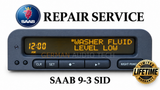 Pixel Repair Service for 1998 - 2003 SAAB 93 SID2 Information Display Radio Clock