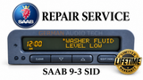 PIXEL REPAIR SERVICE for SAAB SID1 INFORMATION DISPLAY CLOCK
