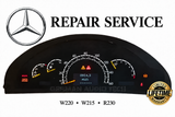 REPAIR SERVICE for MERCEDES BENZ W220 W215 R230 INSTRUMENT GAUGE CLUSTER ILLUMINATION BACK LIGHTING