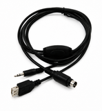 GROM Audio 35USB AUX-in 3.5mm Audio and 5V USB Charging Cable, 5FT
