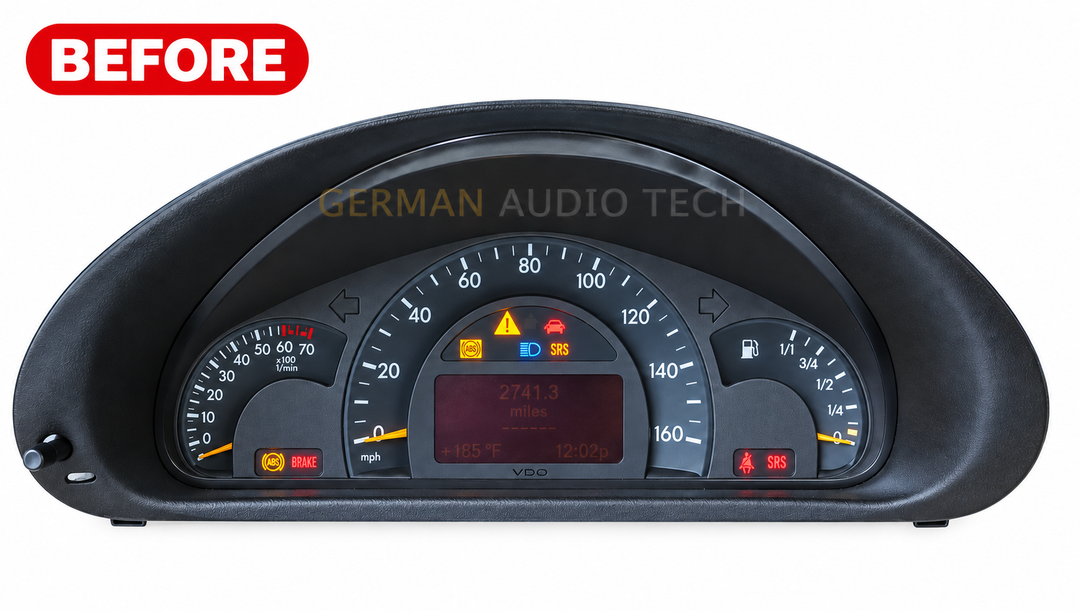Display Repair Service for 2001-04 Mercedes-Benz W203 Instrument Speedometer Cluster