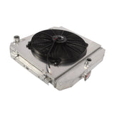 For 1955-1957 Chevy Bel Air V8 3 Row Aluminum Cooling Radiator & Fan Shroud – product image 2