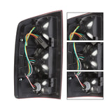 For 2002-2006 Dodge Ram 1500 2500 3500 Tail Lights Brake Lamps Pair w/Bulbs – product image