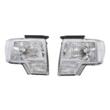 For 2009-2014 Ford F150 F-150 Headlights Chrome Housing Clear Reflector – product image