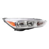 For 2015-2018 Ford Focus Halogen Headlight Chrome W/LED DRL Right Passenger Side – product image