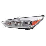 For 2015-2018 Ford Focus Left Driver Side Halogen Headlight with LED DRL Chrome – product image 3