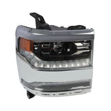 For 2016-2018 Silverado 1500 [FULL LED] Passenger Side Headlight Chrome Bezel RH – product image
