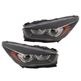 For 2017-19 Ford Escape Pair Black Halogen Headlights w/ LED DRL Projector – product image