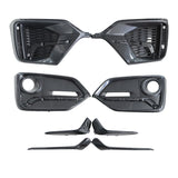 For 2017-2021 Honda Civic Hatchback Front + Rear Bumper Fog Light Garnish Covers – product image