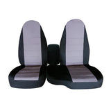 For Ford Ranger 1998-2003 60/40 Highback Cotton Truck Seat Covers Black Silver – product image