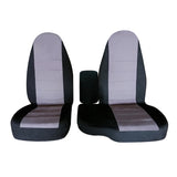 For Ford Ranger 1998-2003 60/40 Highback Cotton Truck Seat Covers Black Silver – product image 2