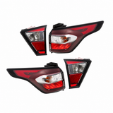 Four-Piece Inner and Outer Tail Light Set for 2017-2019 Ford Escape