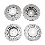 Front and Rear Brake Rotor Set of 4 for Mercedes-Benz W222 S63 and S65 AMG