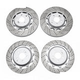 Front and Rear Brake Rotor Set of 4 for Mercedes-Benz W222 S63 and S65 AMG