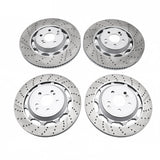 Front and Rear Brake Rotor Set of 4 for Mercedes-Benz W222 S63 and S65 AMG