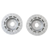 Front and Rear Brake Rotor Set of 4 for Mercedes-Benz W222 S63 and S65 AMG