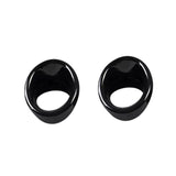 Front Bumper Fog Light Covers with Trim Strip Gloss Black for 2016-2019 Honda Civic