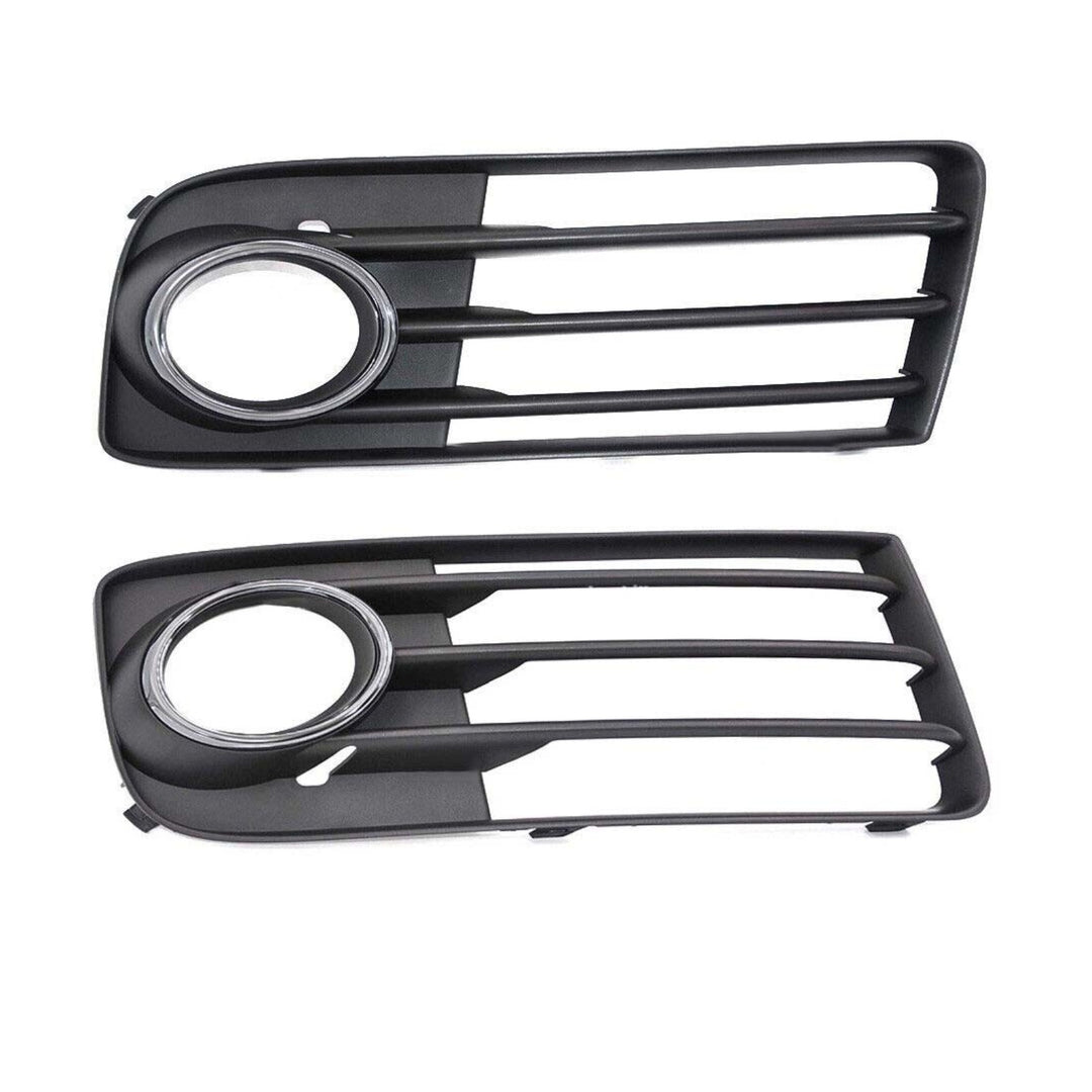 Front Bumper Fog Light Grille Cover Pair Black for 2011-2014 Audi TT