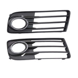 Front Bumper Fog Light Grille Cover Pair Black for 2011-2014 Audi TT