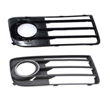Front Bumper Fog Light Grille Cover Pair Black for 2011-2014 Audi TT