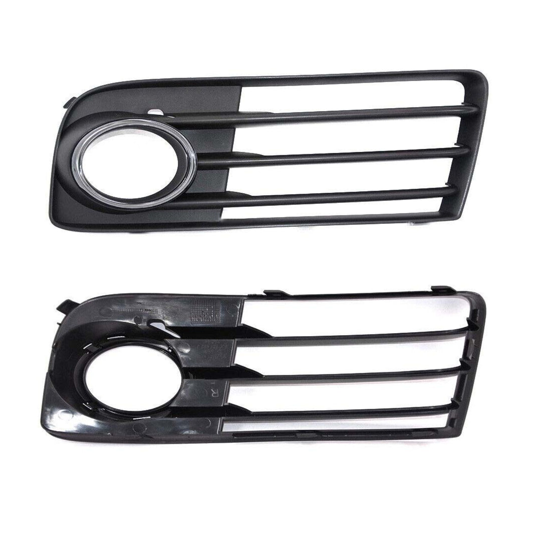 Front Bumper Fog Light Grille Cover Pair Black for 2011-2014 Audi TT