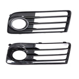 Front Bumper Fog Light Grille Cover Pair Black for 2011-2014 Audi TT