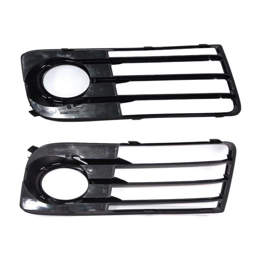 Front Bumper Fog Light Grille Cover Pair Black for 2011-2014 Audi TT