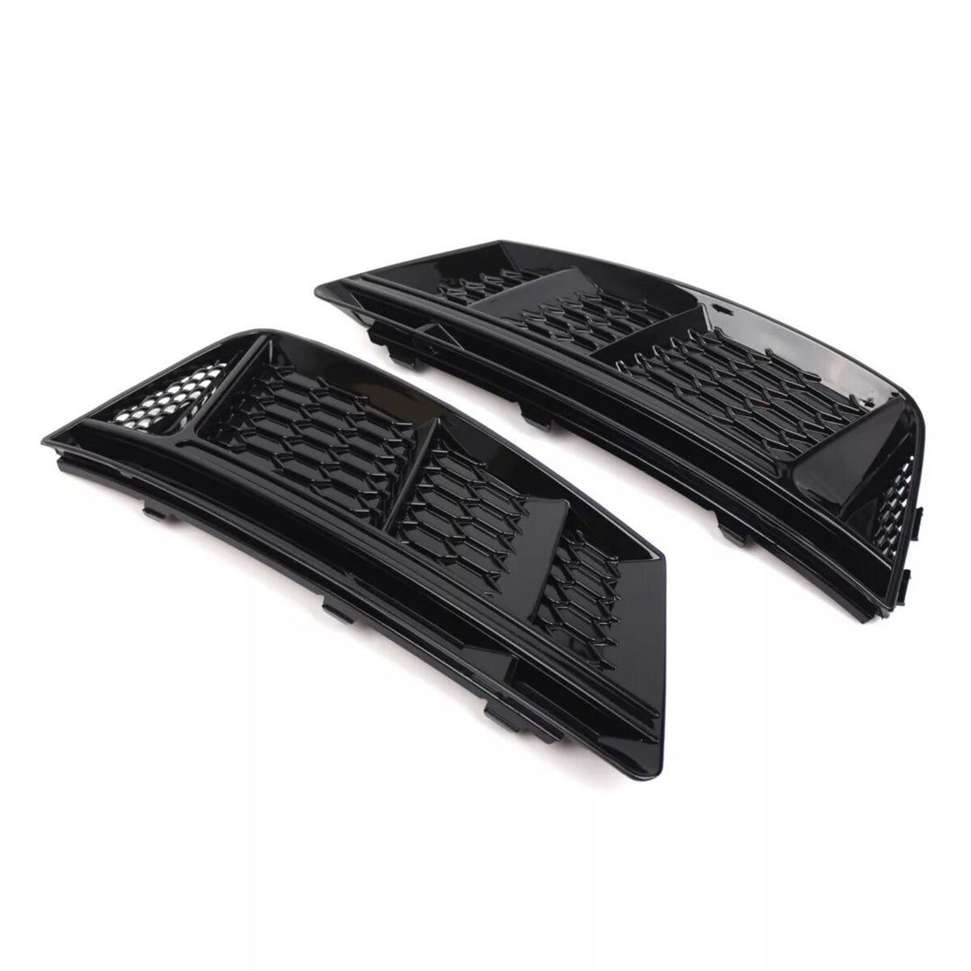 Front Bumper Fog Light Grille Pair for 2016-2018 Audi A4
