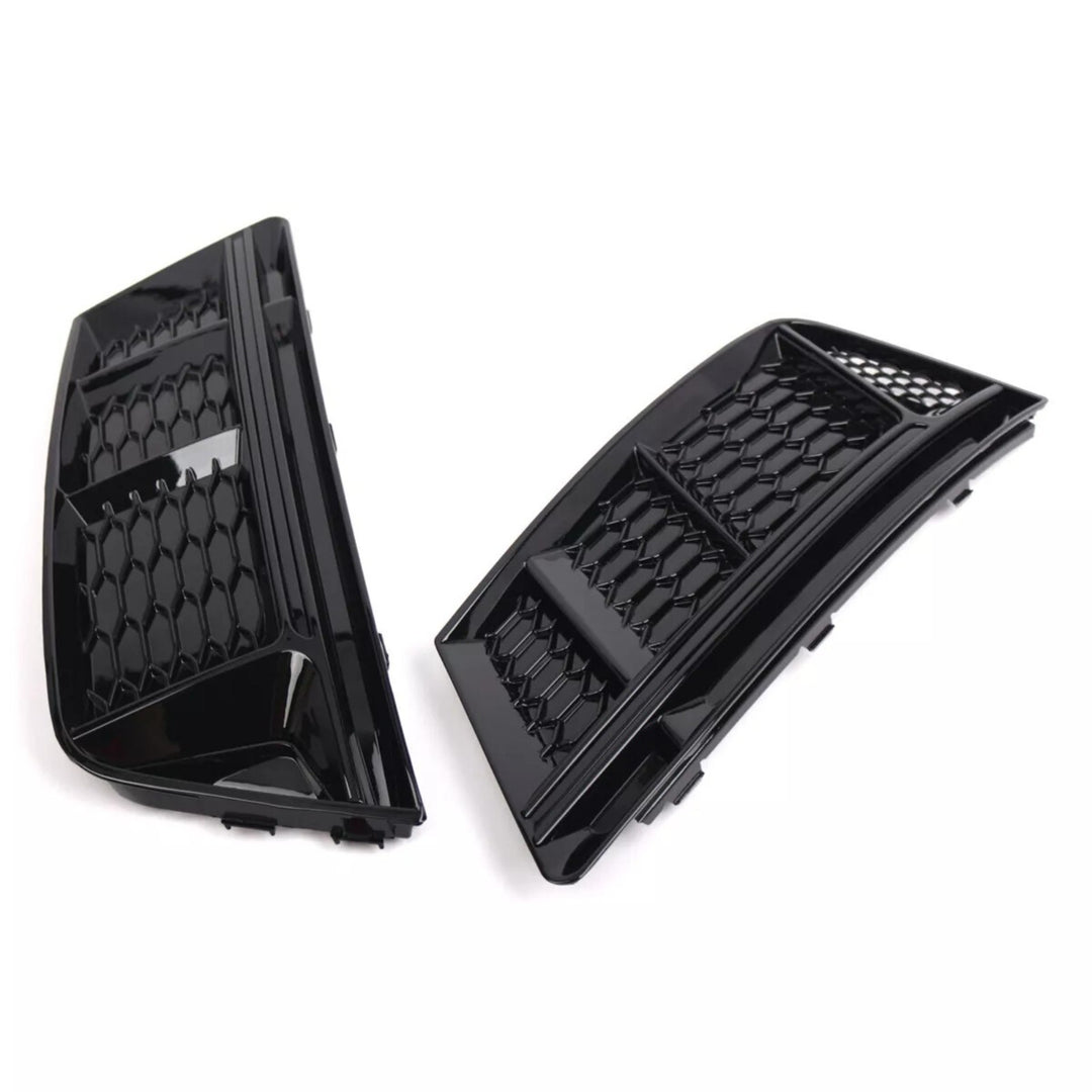 Front Bumper Fog Light Grille Pair for 2016-2018 Audi A4