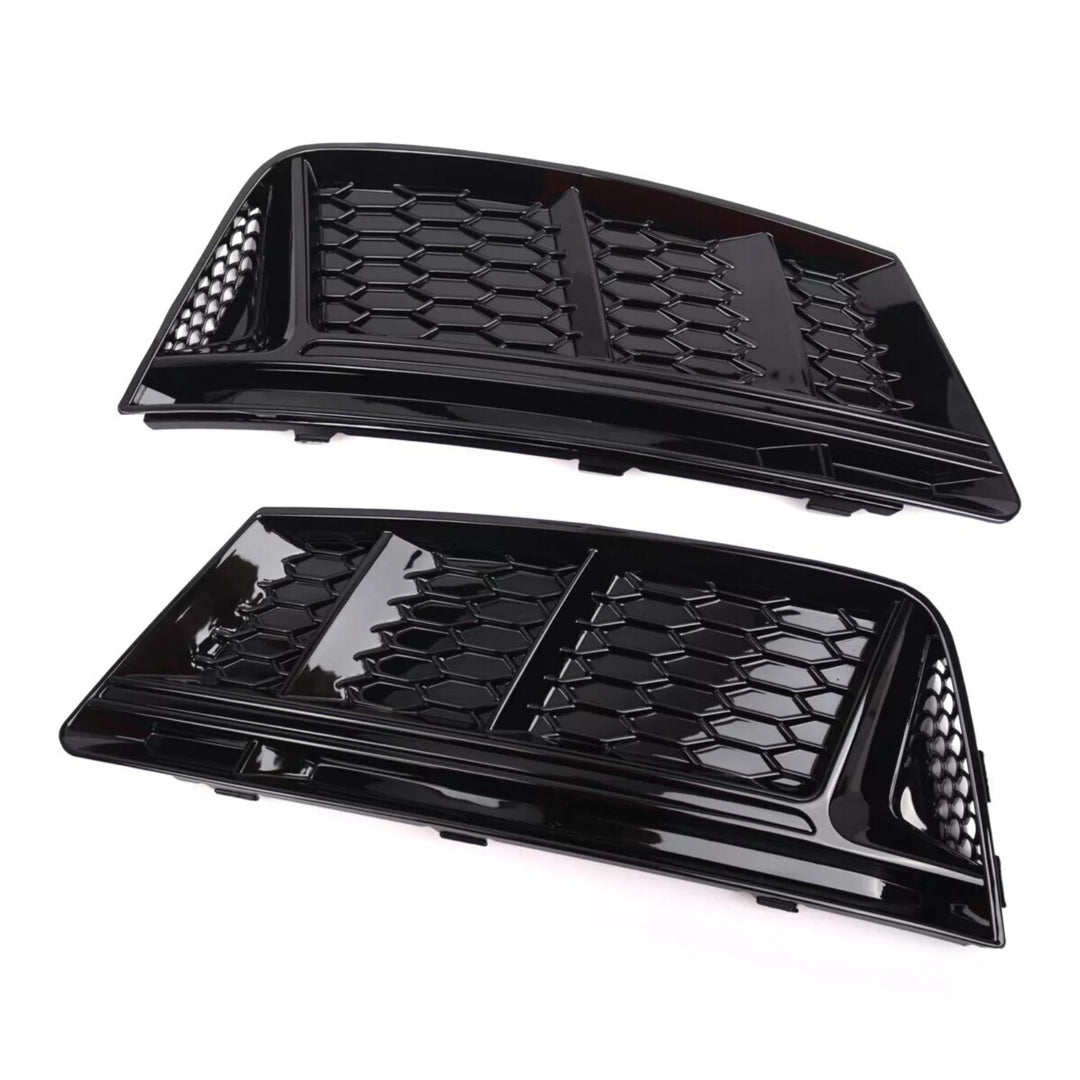 Front Bumper Fog Light Grille Pair for 2016-2018 Audi A4