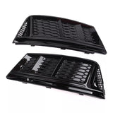 Front Bumper Fog Light Grille Pair for 2016-2018 Audi A4