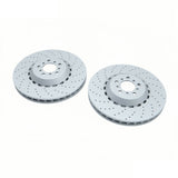 Front Drilled Brake Rotors Pair for BMW M5 and M6