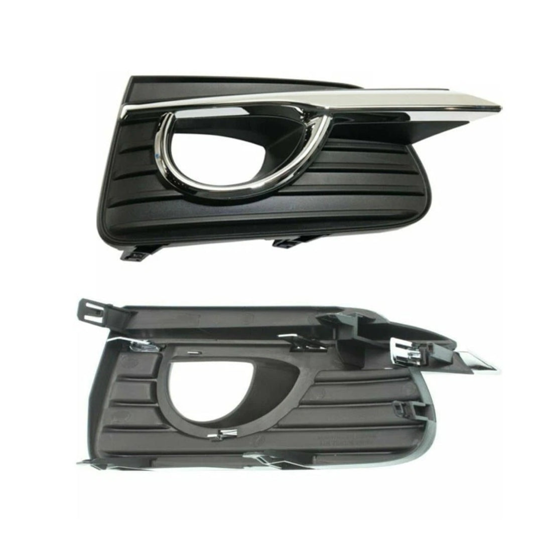 Front Fog Light Chrome Grille Trim Pair for 2014-2017 Infiniti Q50