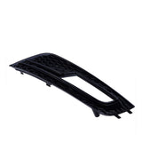 Front Fog Light Grille Cover Pair Gloss Black for 2013-2016 Audi A4 B8