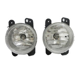 Front Fog Light Pair Clear Lens with Bulbs for 2009-2010 Dodge Journey