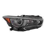 Front Headlight Right SideFor Infiniti Q50 2014-2022 LED w/o AFS Chrome Clear – product image