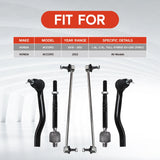 Front Stabilizer Links & Tie Rod Ends for Honda Accord 1.5L 2.0L 2018-2022 – product image 7